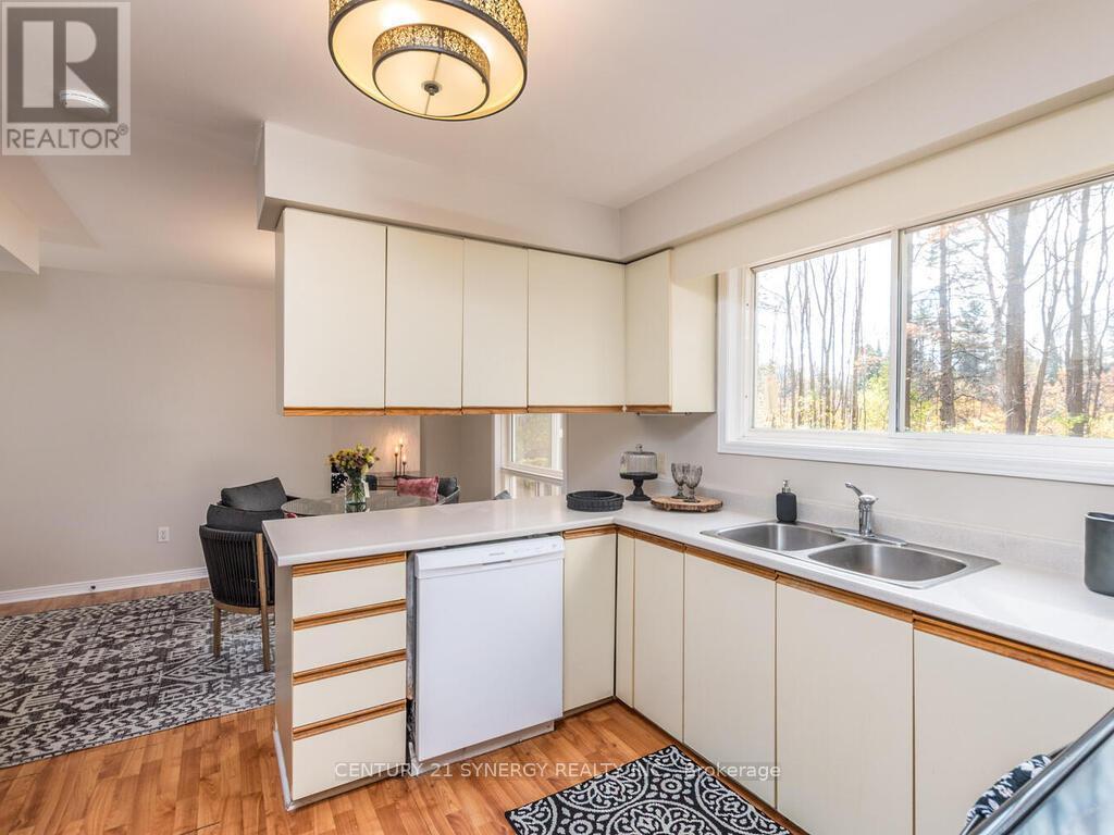 Very bright and a beautiful view of the back yard. - 1423 Diamondview Road, Ottawa, ON - Indoor Photo Showing Kitchen With Double Sink