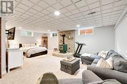 Gas Fireplace & Living Space for Guests -