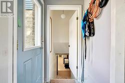 Entrance to Backyard and Garage from lower level -