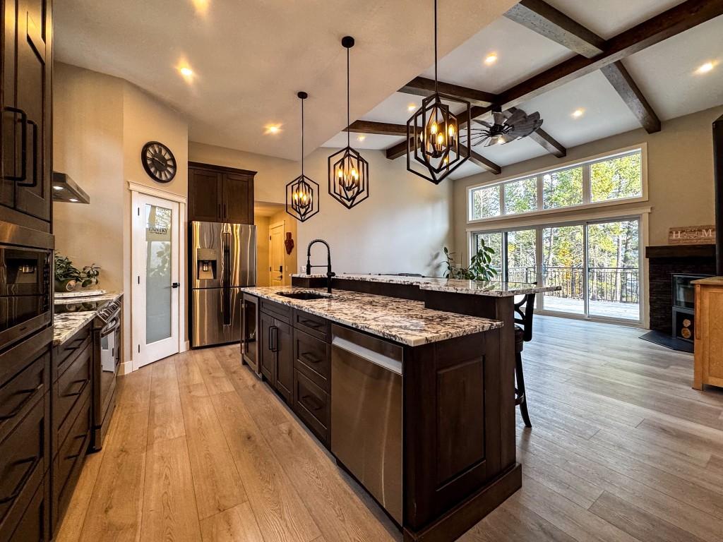 9905 Osprey Landing Drive, Wardner, BC - Indoor Photo Showing Kitchen With Upgraded Kitchen