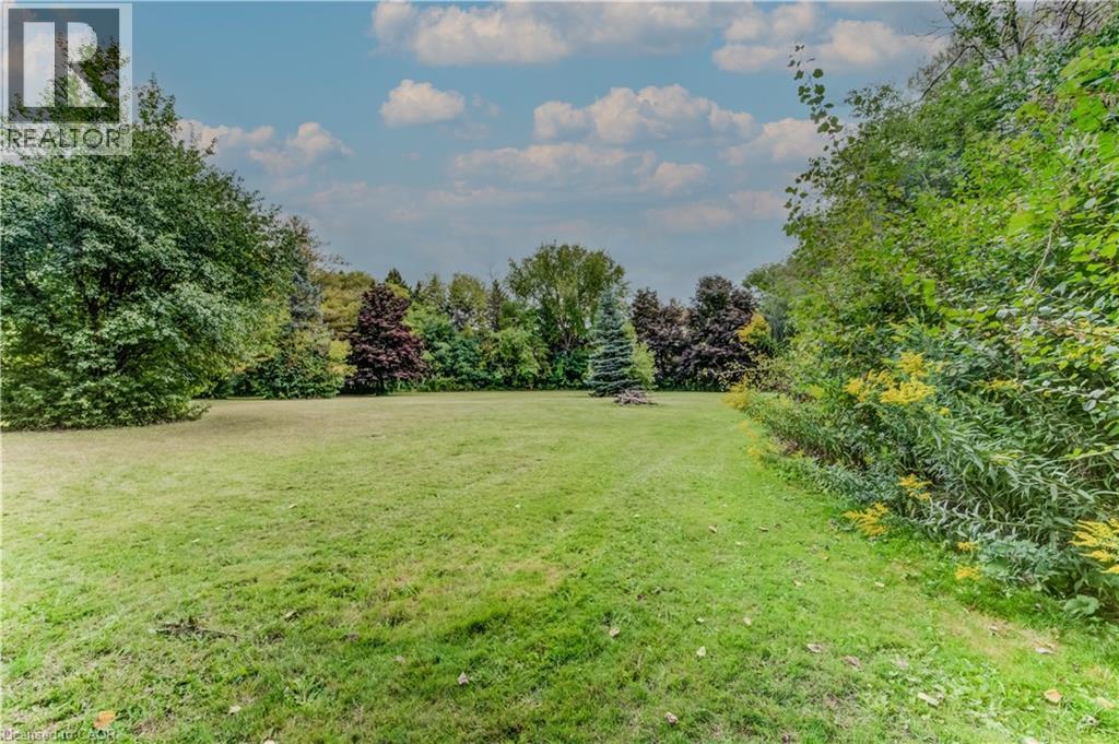 View of grassy yard featuring view of scattered trees - 685 Briardean Road Unit# Lower, Cambridge, ON - Outdoor With View