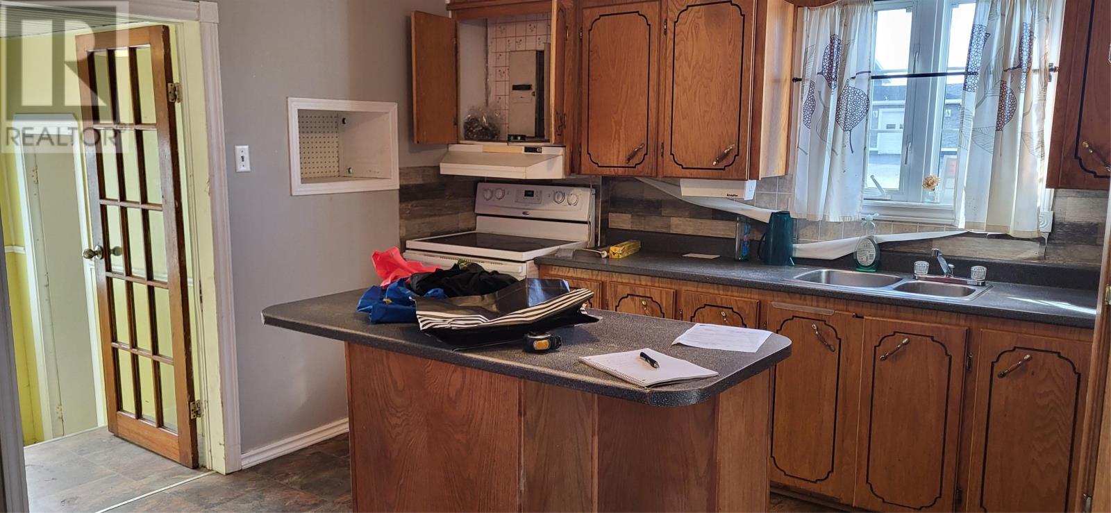 55 Cloud Street, Roddicton, NL - Indoor Photo Showing Kitchen With Double Sink