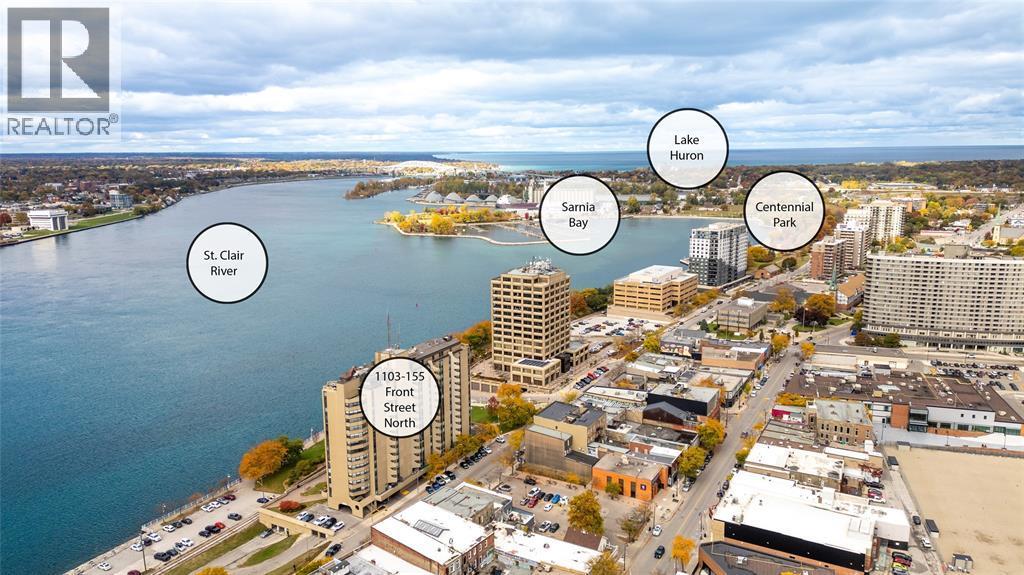 155 Front Street North Unit# 1103, Sarnia, ON - Outdoor With Body Of Water With View