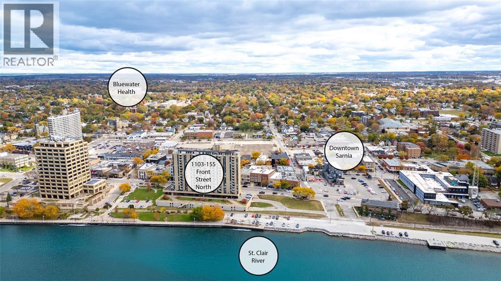 155 Front Street North Unit# 1103, Sarnia, ON - Outdoor With Body Of Water With View