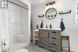 Primary bathroom with laundry -