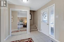 Foyer ceramic floor & convenient double closet -