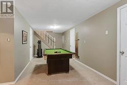 Lower level rec room, space for pool table -