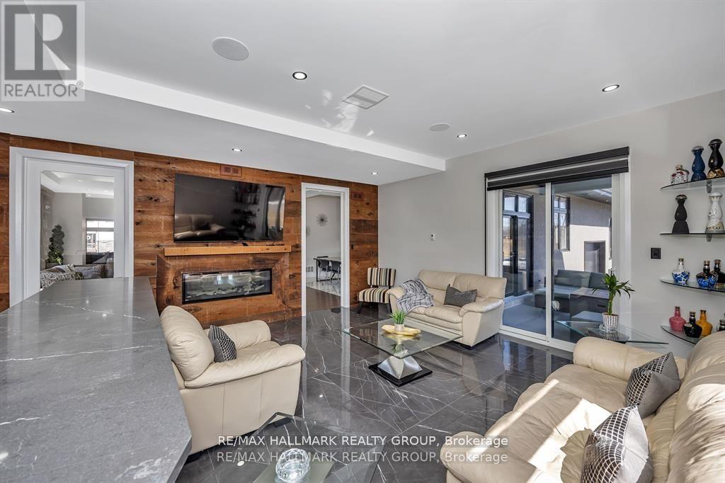 595 Shoreway Drive, Ottawa, ON - Indoor Photo Showing Living Room With Fireplace