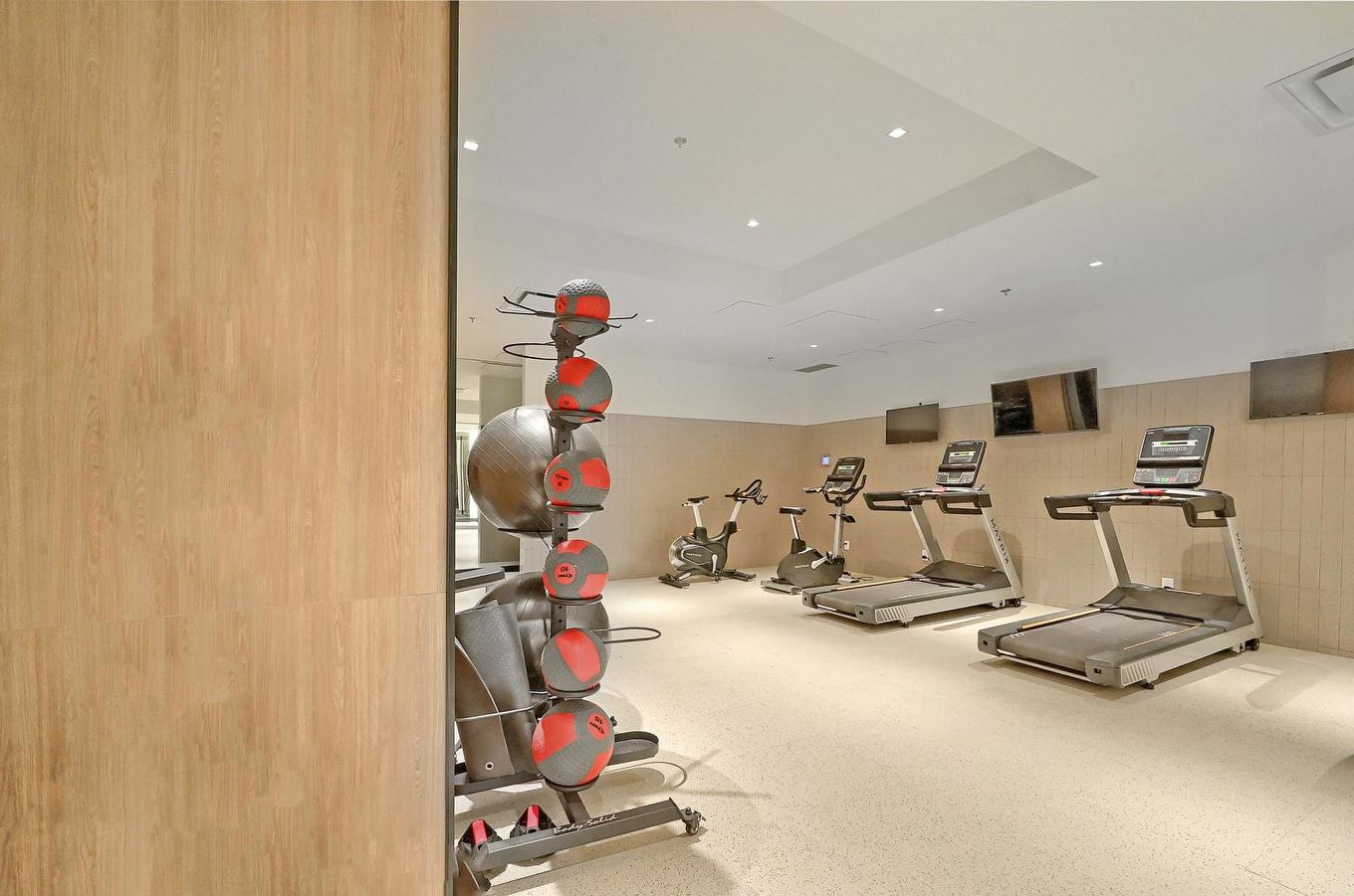 Exercise room - 2310-60 Rue De L'Éclipse, Brossard, QC - Indoor Photo Showing Gym Room