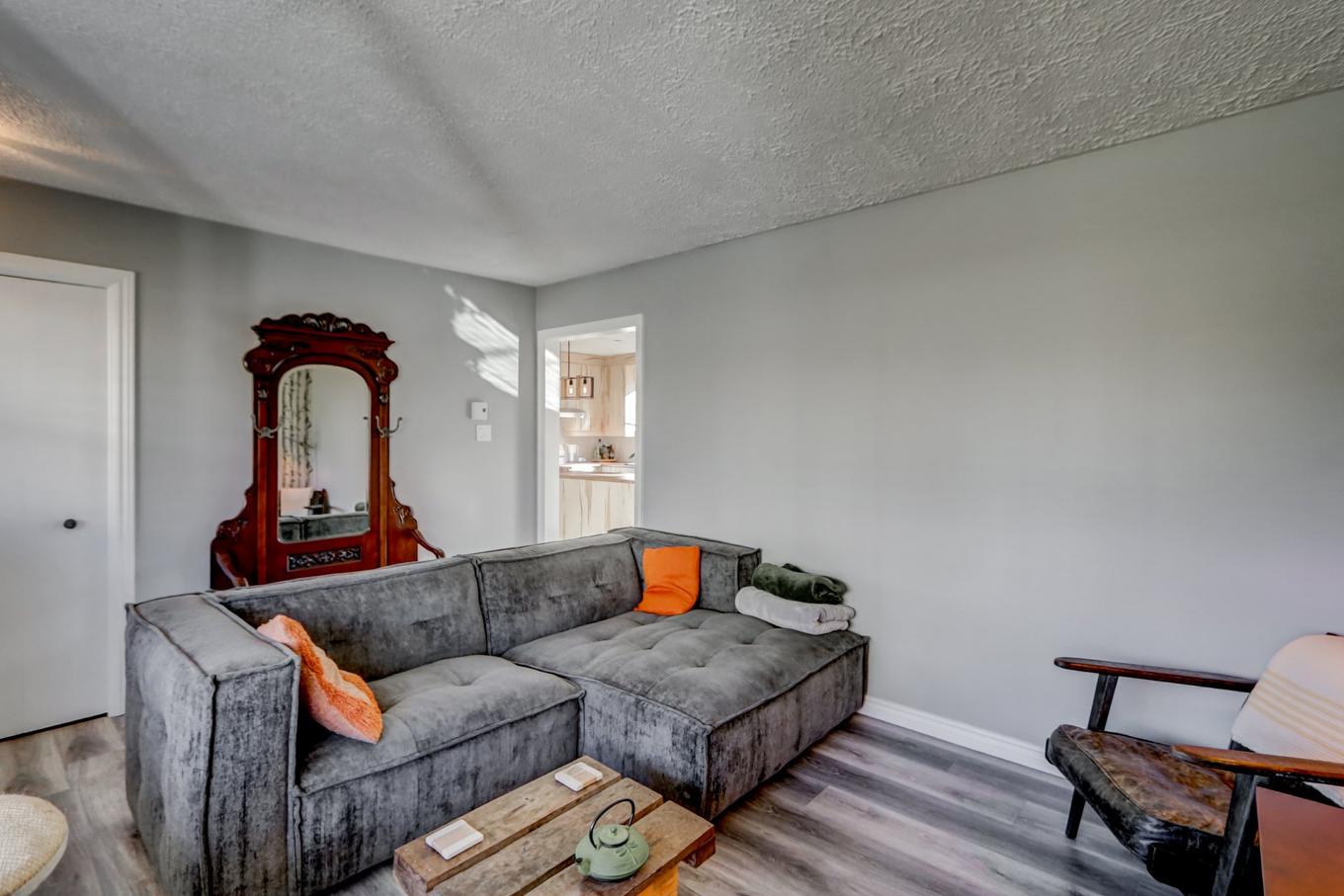 Living room - 116 Rue Thibodeau, Sainte-Agathe-Des-Monts, QC - Indoor Photo Showing Living Room