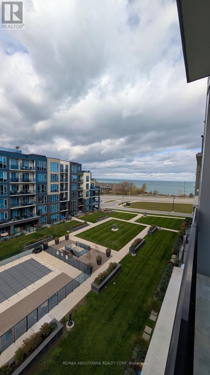 courtyard and Lake views - 505 - 16 Concord Place, Grimsby, ON - Outdoor With View