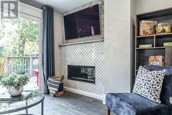 Family Room with Electric Fireplace -