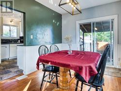 Dining room with patio doors to covered deck -