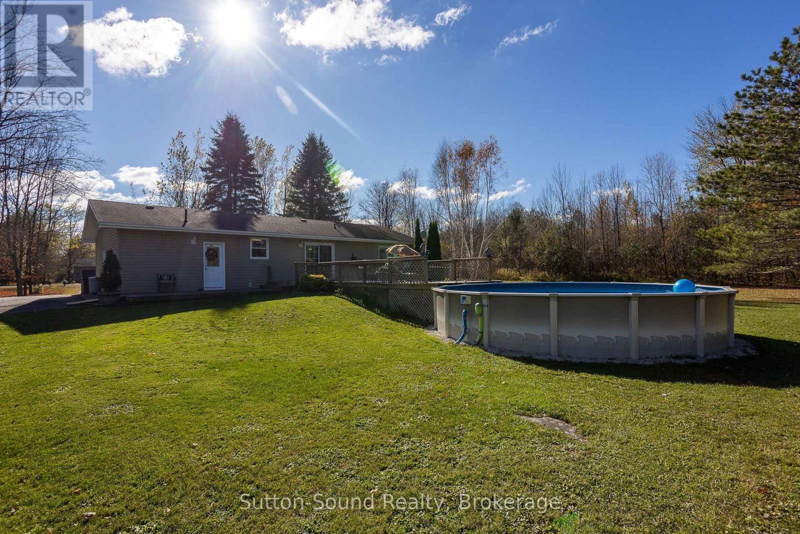 143659 15 Side Road E, Meaford, ON - Outdoor With Above Ground Pool With Backyard