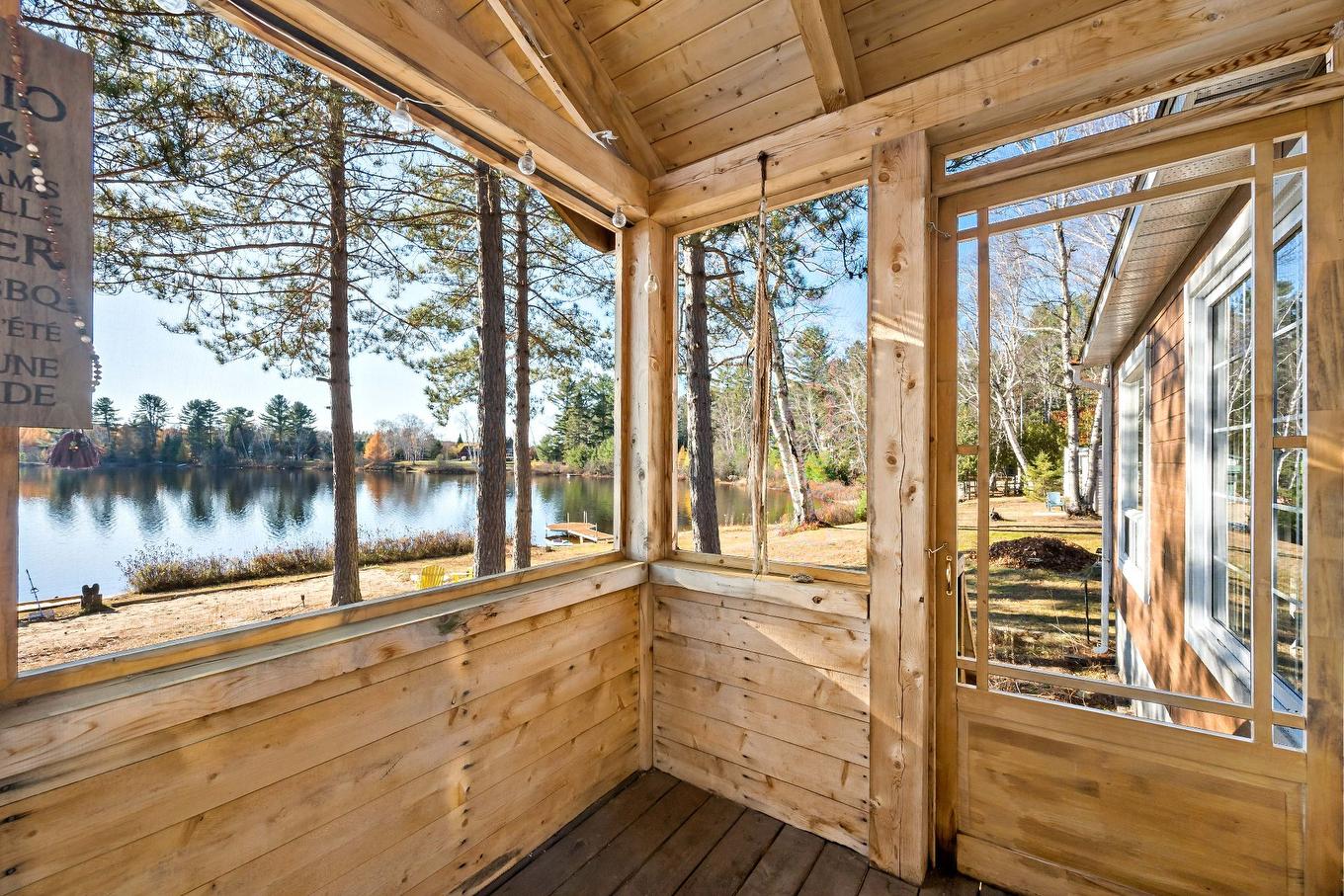 Solarium/Sunroom - 2305 Ch. Des Mûriers, Nominingue, QC - Outdoor With Body Of Water