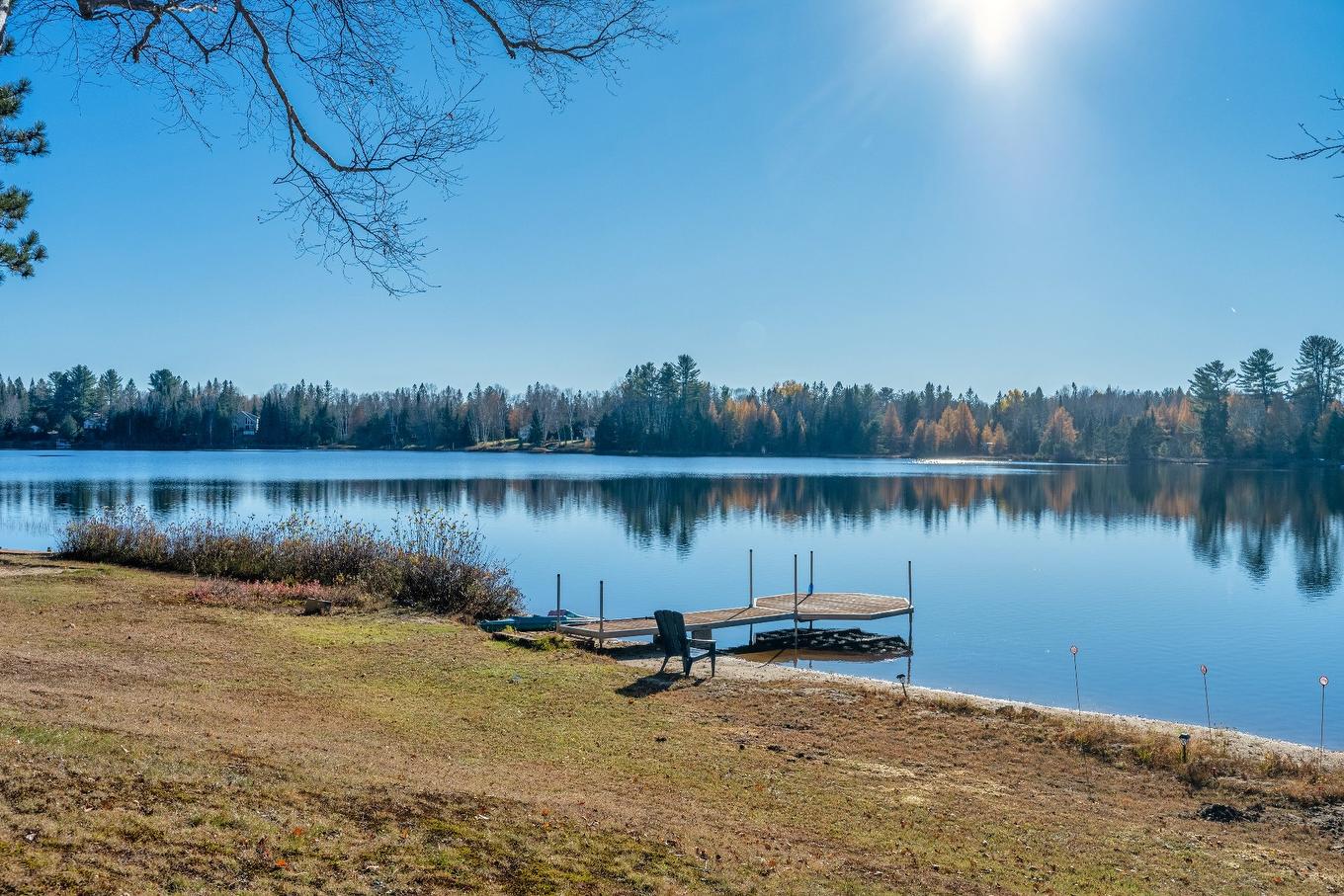 Backyard - 2305 Ch. Des Mûriers, Nominingue, QC - Outdoor With Body Of Water With View