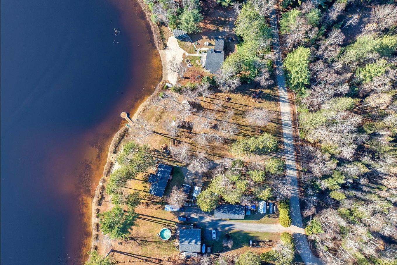 Aerial photo - 2305 Ch. Des Mûriers, Nominingue, QC - Outdoor With Body Of Water With View