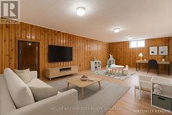 Virtually Staged Recreation Room -