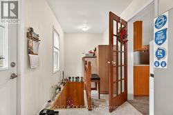 Back door mud room. -