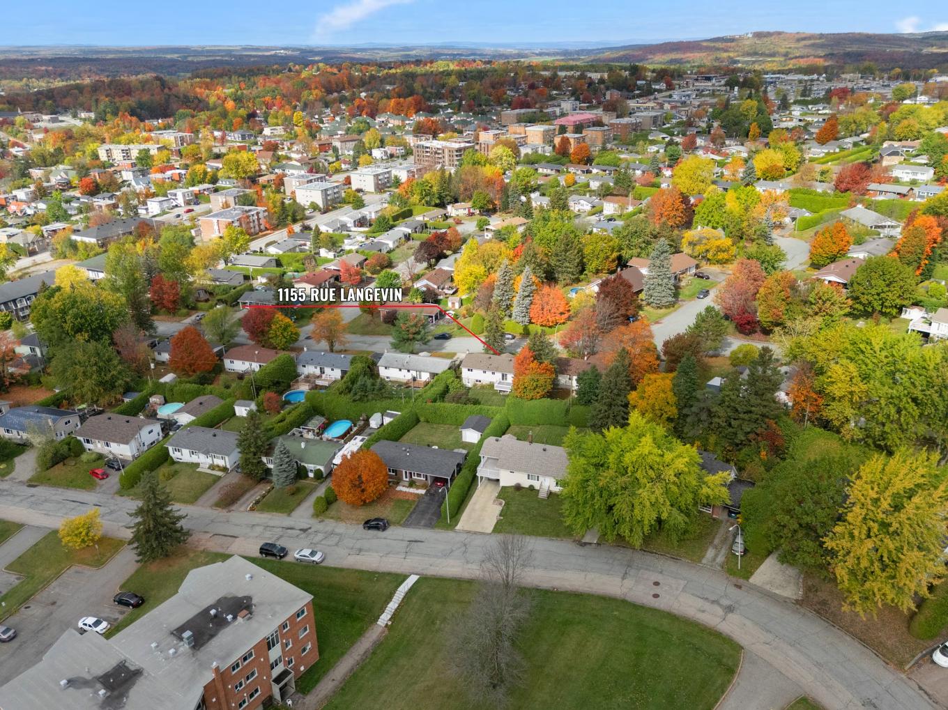 Photo aérienne - 1155 Rue Langevin, Sherbrooke (Fleurimont), QC - Outdoor With View