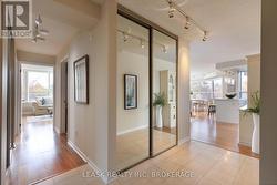 Bedroom wing offers privacy from living area. -