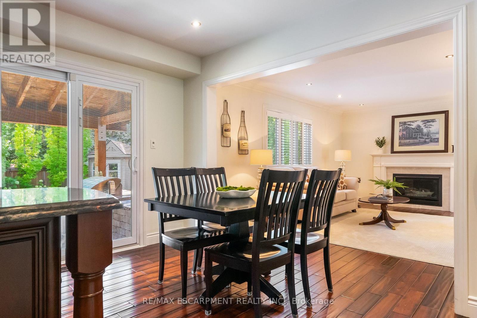 2421 Susquehanna Court, Oakville, ON - Indoor Photo Showing Dining Room With Fireplace