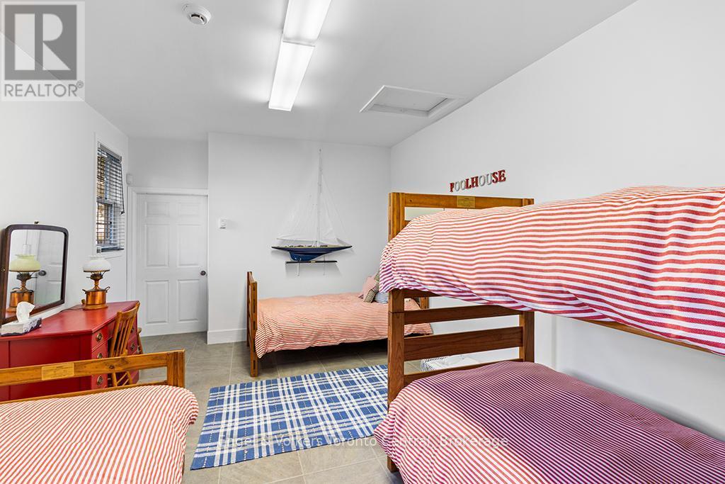 Pool House Bunk Room - 727070 Side Rd 22C Side Road W, Grey Highlands, ON - Indoor Photo Showing Bedroom