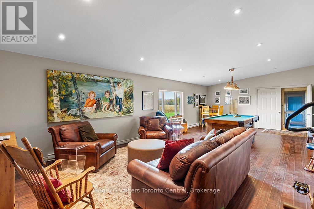 Media Room in Barn - 727070 Side Rd 22C Side Road W, Grey Highlands, ON - Indoor Photo Showing Living Room