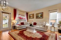 Spacious living room with access to backyard -