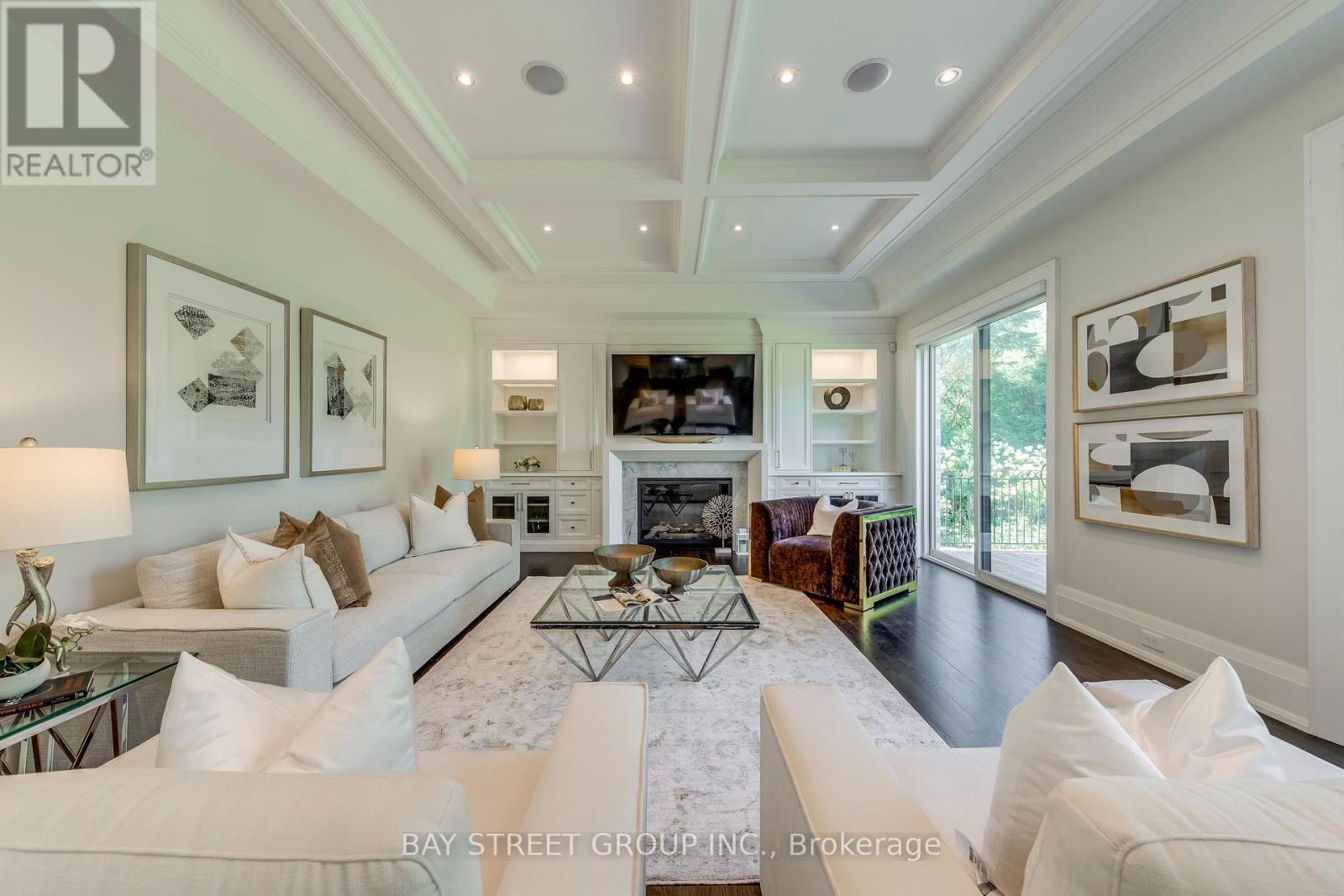 38 Kirk Drive, Markham, ON - Indoor Photo Showing Living Room With Fireplace