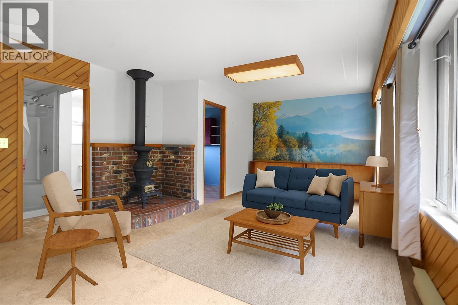 54 Skeena Street, Kitimat, BC - Indoor Photo Showing Living Room With Fireplace