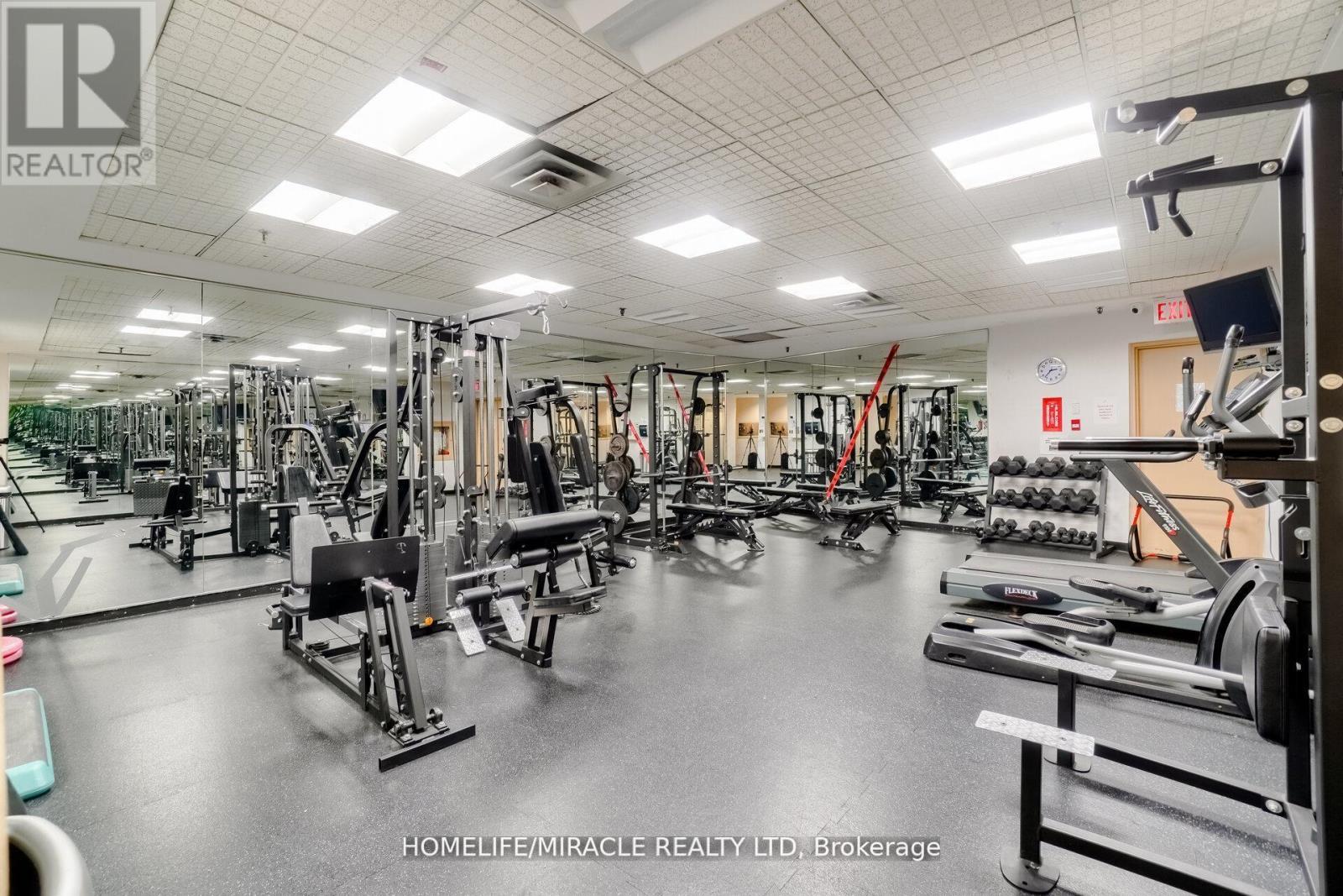 #1701 - 50 Eglinton Ave W, Mississauga, ON - Indoor Photo Showing Gym Room
