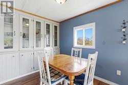 Dining Area and Built In Bookcase -