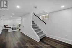 Stairs Leading to the Lower Level. -