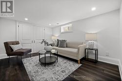 Rec Room on the Lower Level with Large Windows. -