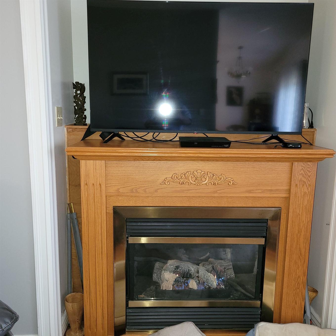 34 Hemlo Drive, Marathon, ON - Indoor Photo Showing Living Room With Fireplace