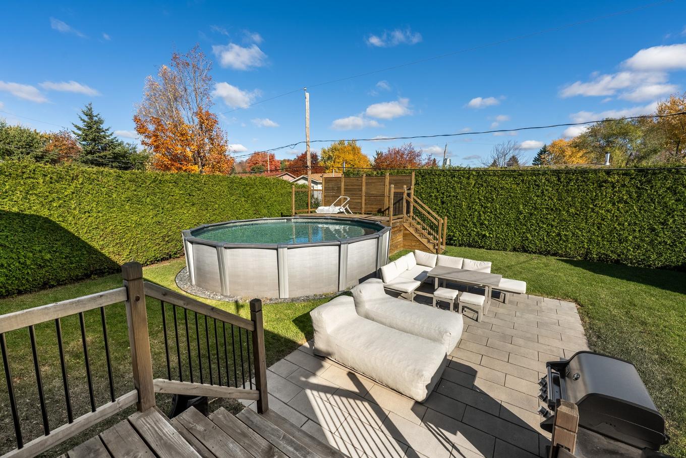 Cour - 28 Rue De Varennes, Blainville, QC - Outdoor With Above Ground Pool With Backyard