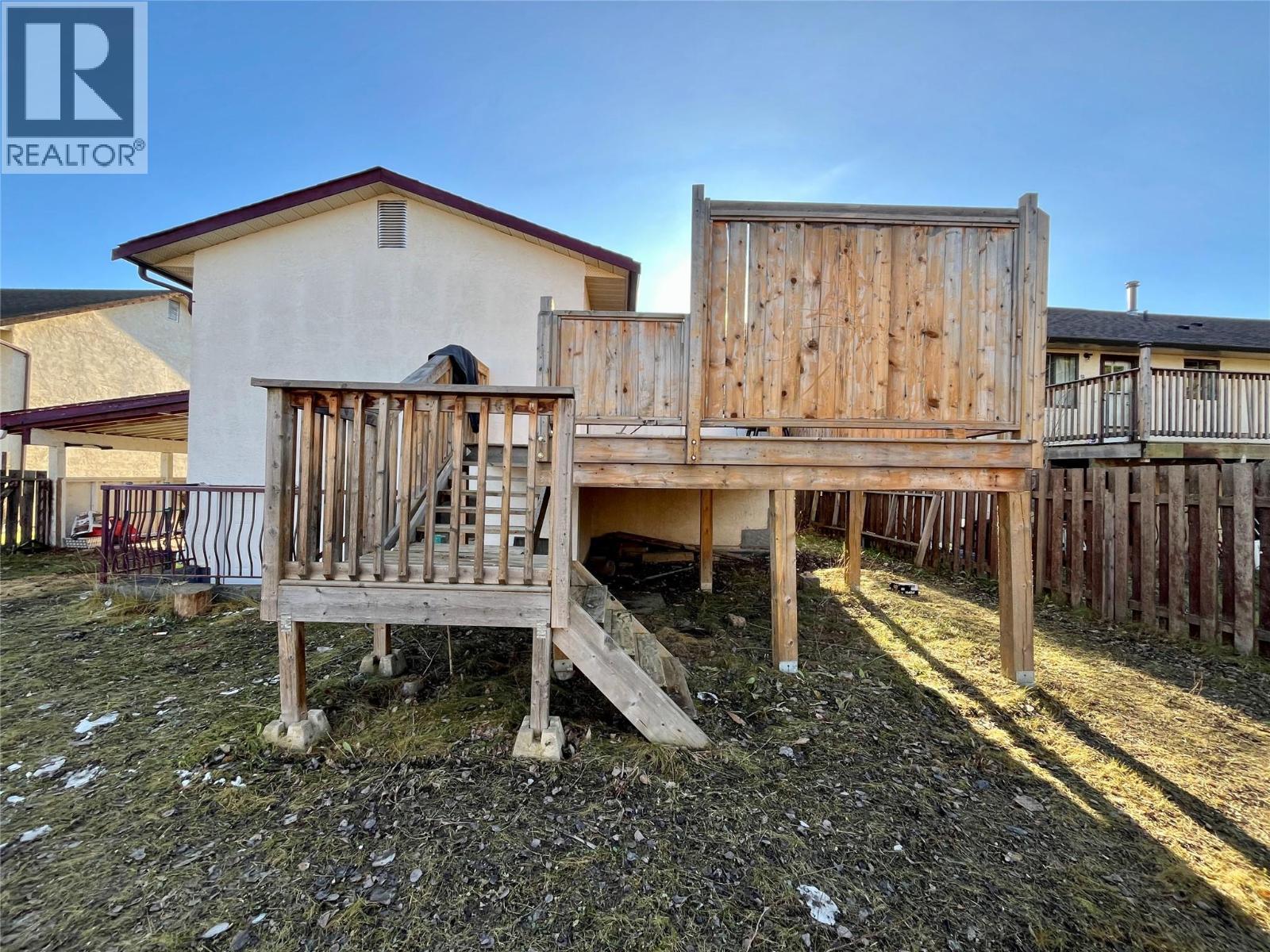 128 Peace River Crescent, Tumbler Ridge, BC - Outdoor With Deck Patio Veranda