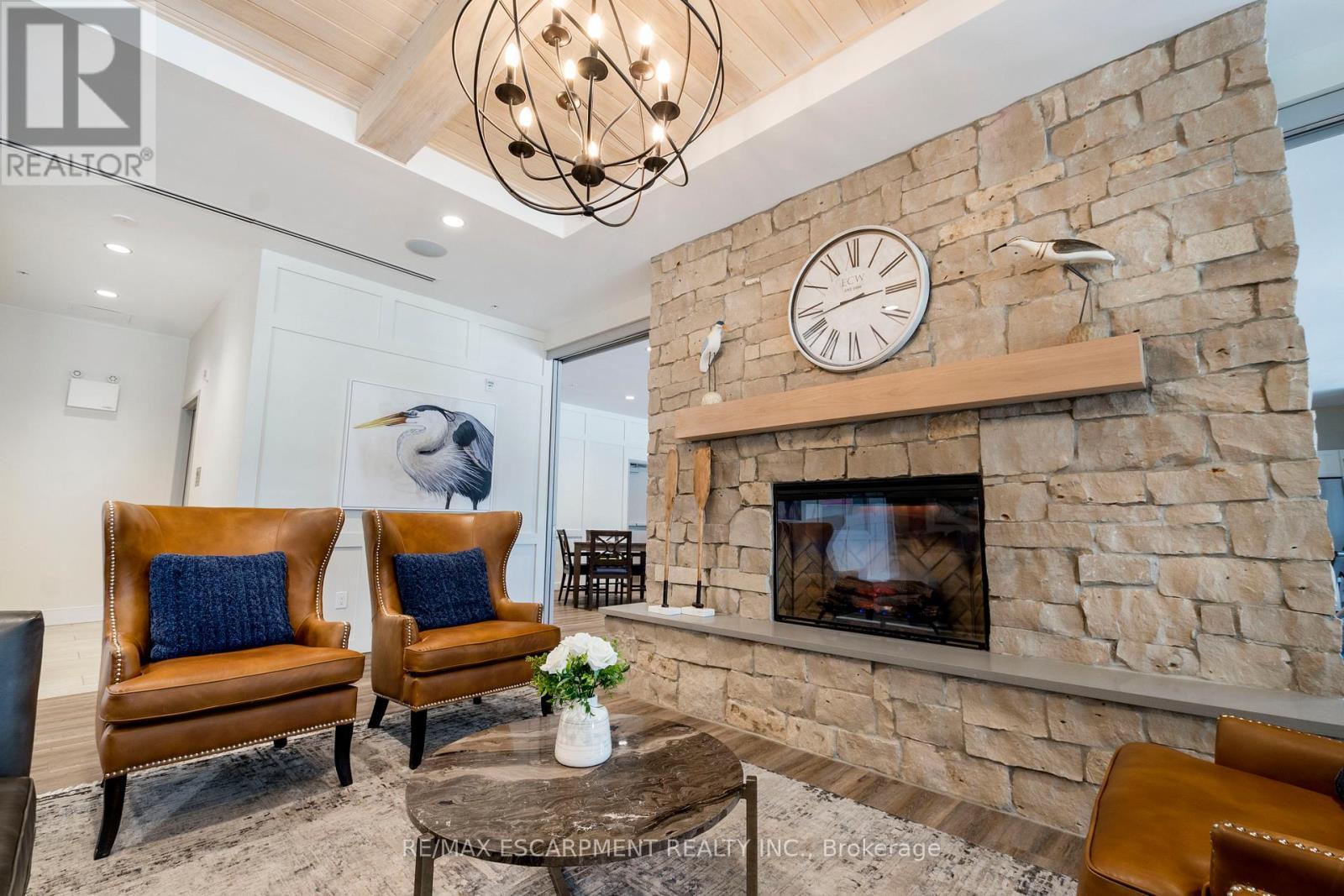 5 Jaczenko Terrace, Hamilton, ON - Indoor Photo Showing Living Room With Fireplace