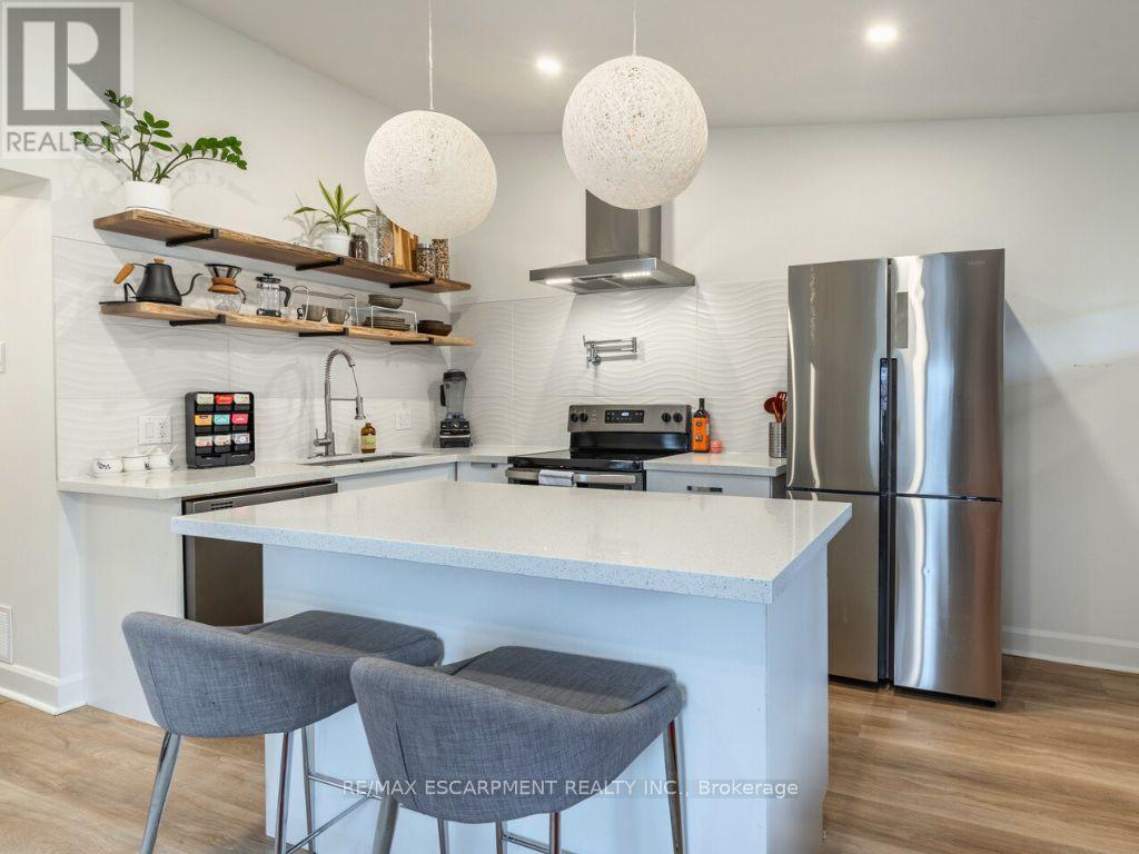 48 Frederick Avenue, Hamilton, ON - Indoor Photo Showing Kitchen With Stainless Steel Kitchen With Upgraded Kitchen