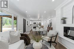 View of the Living, Dining Room & Kitchen. -