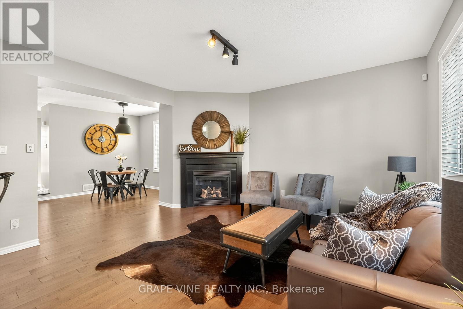232 Burnaby Drive, Ottawa, ON - Indoor Photo Showing Living Room With Fireplace