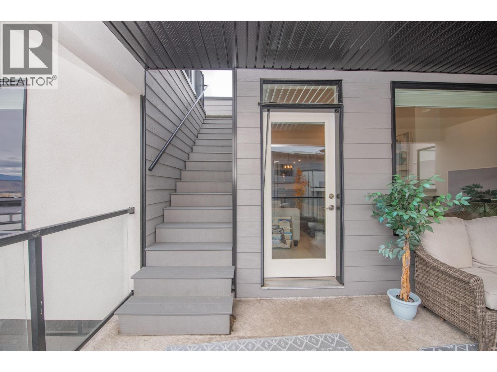 Stairs to rooftop patio - 900 Mt. Ida Drive Unit# 23, Vernon, BC - Outdoor With Exterior