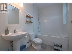 Full bathroom on lower level -