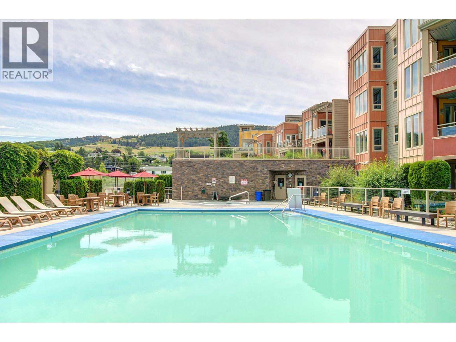 7343 Okanagan Landing Road Unit# 1114, Vernon, BC - Outdoor With In Ground Pool