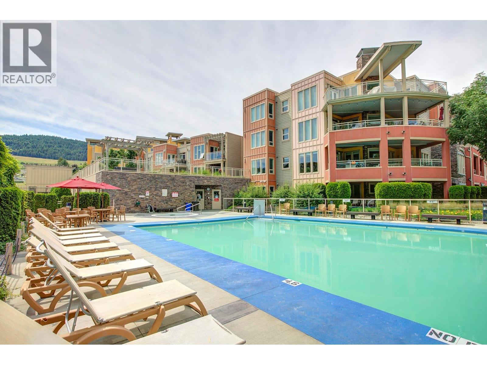 7343 Okanagan Landing Road Unit# 1114, Vernon, BC - Outdoor With In Ground Pool