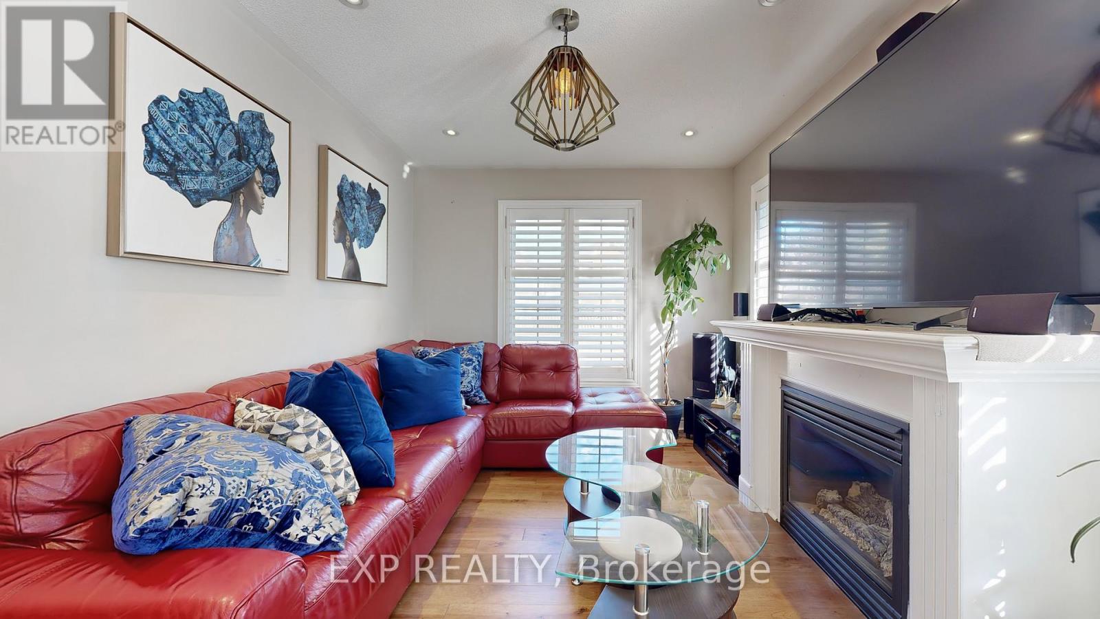1 Nieuwendyk Street, Whitby, ON - Indoor Photo Showing Living Room With Fireplace