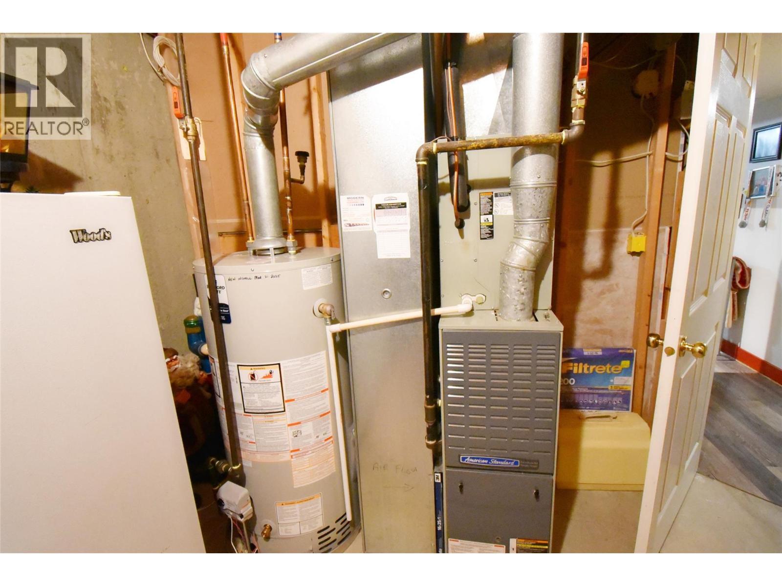 HWT and furnace - 4404 20 Street Unit# 3, Vernon, BC - Indoor Photo Showing Basement