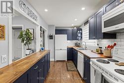 Kitchen with butcher block countertops -