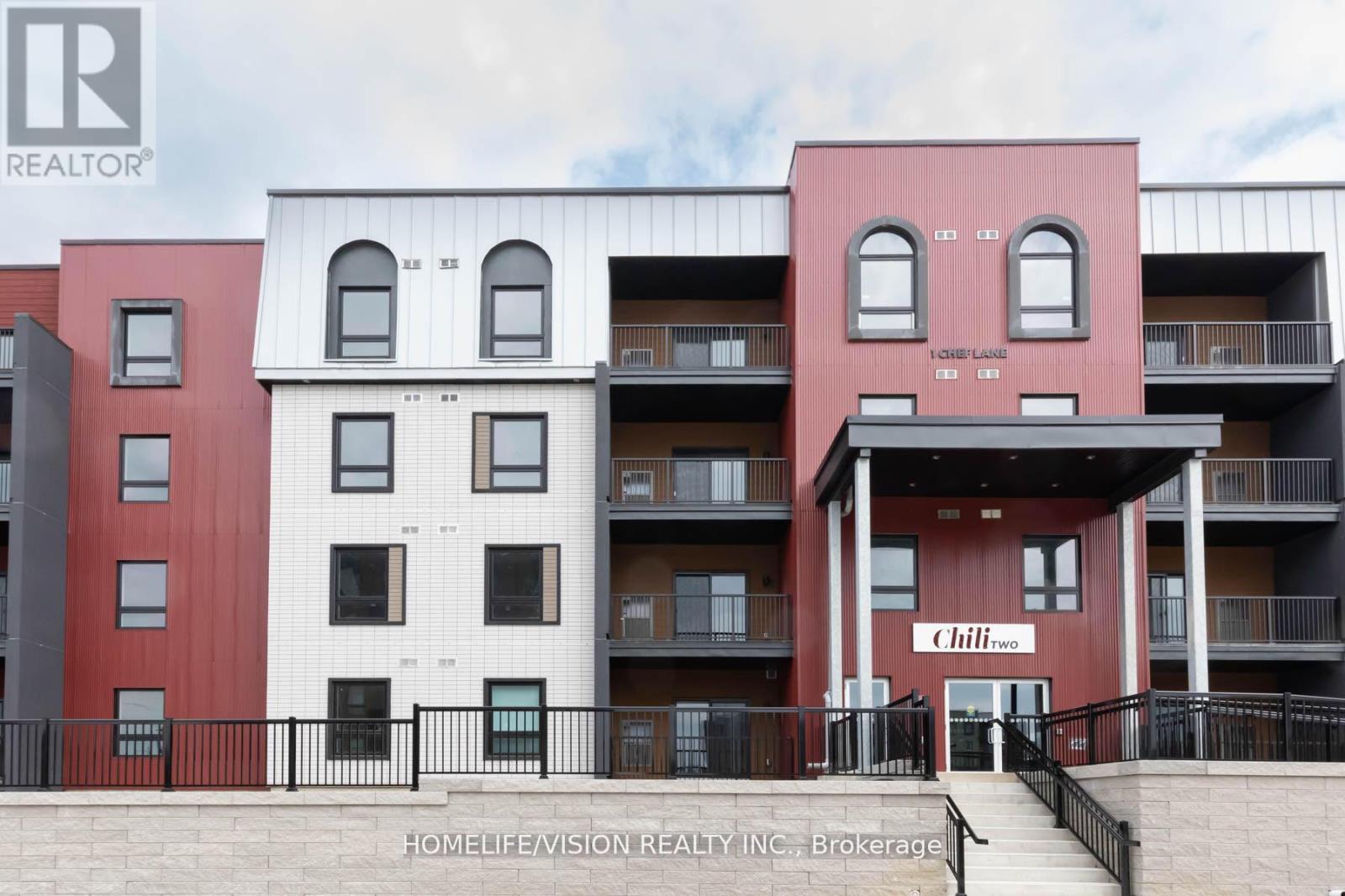 312 - 1 Chef Lane, Barrie, ON - Outdoor With Balcony With Facade